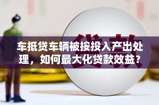 仁和车抵贷车辆被按投入产出处理，如何最大化贷款效益？